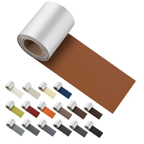Vista 14 de ILOFRI Cinta de Parche de Reparación de Cuero Autoadhesiva de 3x60 pulgadas, Kit de Reparación de Vinilo y Cuero para Sofás, Muebles, Asiento