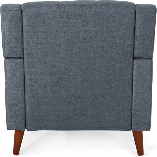 Vista 9 de Christopher Knight Home Evelyn Mid Century - Sillón de tela moderna, color gris oscuro, nogal