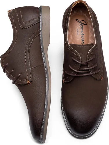 Vista 4 de Jousen Zapatos de vestir casuales para hombre, zapatos de vestir clásicos de gamuza para hombre