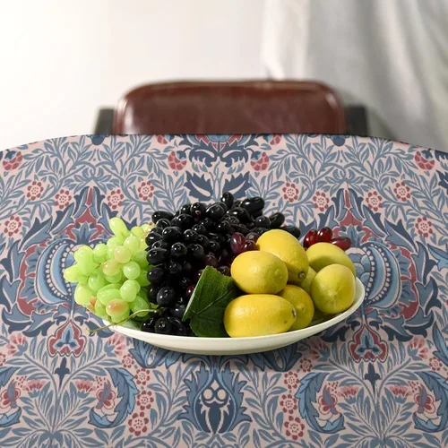 Vista 376 de Mantel Floral Retro de Pájaros, Diseño Original Bohemio William Morris Estampado Cubierta de Mesa para Hogar Picnic Fiesta Comedor Cocina William