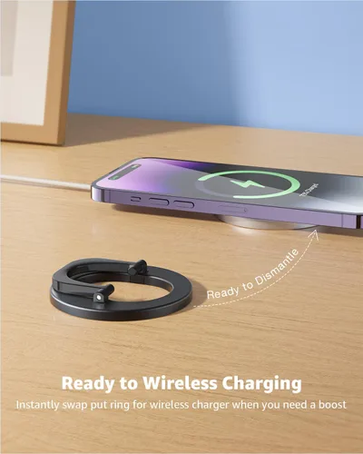 Vista 7 de Paquete de 2: SUPERONE para agarre de teléfono MagSafe, soporte magnético ajustable para anillo de teléfono extraíble compatible con accesorios
