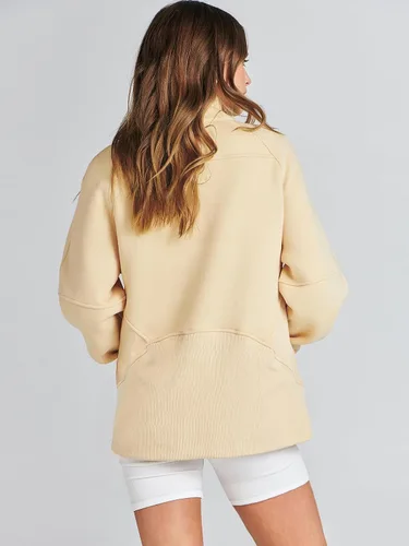 Vista 7 de Caracilia Sudaderas de gran tamaño para mujer, de manga larga, con cremallera, a la moda, a la moda, chamarras, ropa cómoda