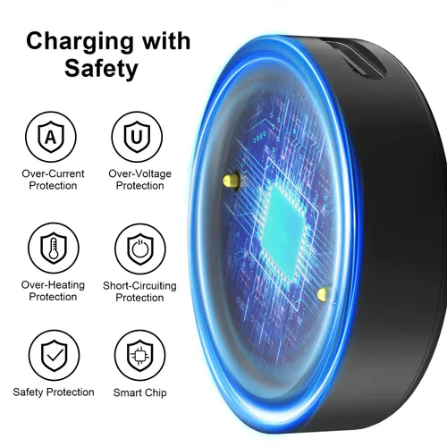 Vista 5 de Cargador de reloj para Amazfit Bip 6/Active 2, adaptador magnético de carga rápida de pared y cable, cable de carga magnético de 3.3 pies