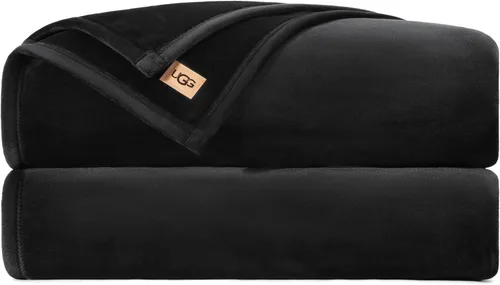Vista 50 de UGG Coco - Manta acogedora para sofá y cama, 50 x 70 pulgadas, color negro (tinta)