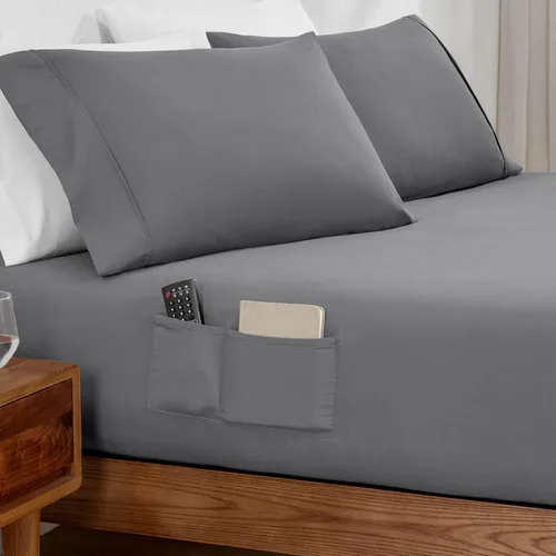 Vista 9 de Bare Home Sábana bajera ajustable individual – Doble bolsillo – Microfibra 1800 Premium – Ultra suave sin arrugas – Bolsillo profundo