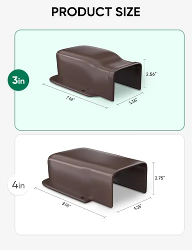 Vista 2 de Juego de cubierta de pared de entrada de 3 pulgadas, accesorio de PVC para decoración para mini división sin conductos, CA central y bombas