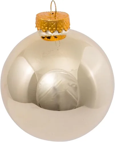 Vista 3 de Kurt Adler - Juego de 6 bolas de cristal dorado brillante, 2.559 in