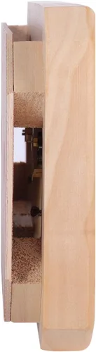 Vista 4 de MIFXIN Termómetro de sauna higrotermógrafo de madera para sauna 2 en 1 doble esfera de humedad interior medición de temperatura higrómetro
