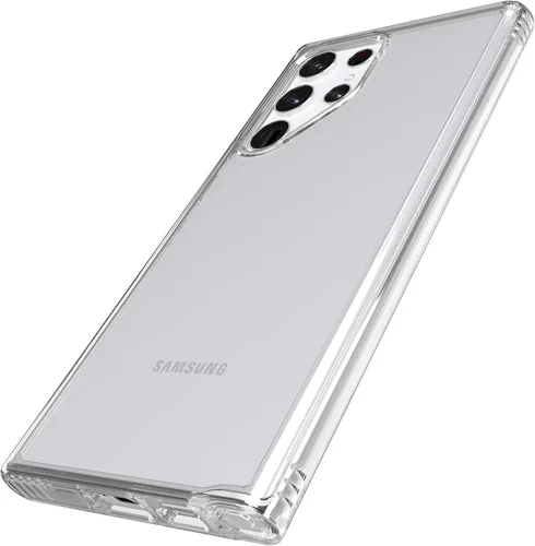 Vista 5 de Tech21 Evo Clear - Funda transparente para Samsung Galaxy S22 Ultra - Funda transparente y protectora con protección contra caídas de 12 pies