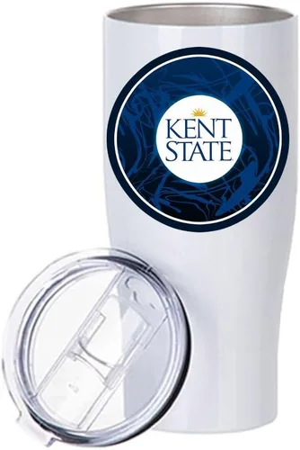 Vista 3 de Kent State University - Vaso de acero inoxidable, 20 onzas, base anillada (Kent State University #1)