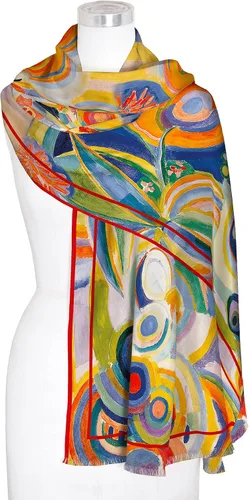 Vista 2 de RainCaper Bufanda de mezcla de seda para mujer Delaunay mujer portuguesa