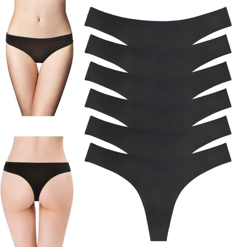Vista 4 de Paquete de 6 tangas de algodón para mujer ropa interior transpirable para bikini