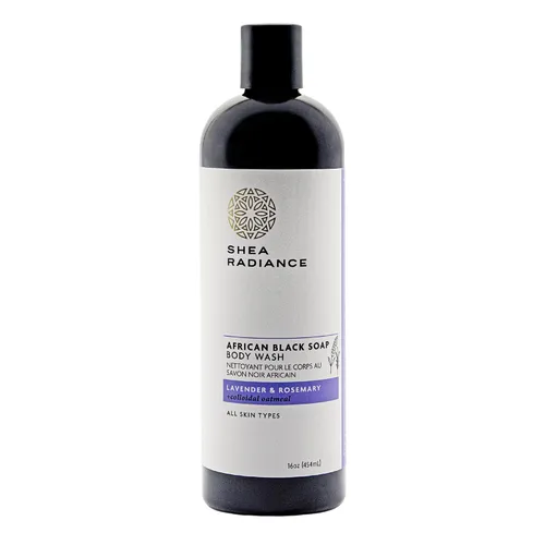 Vista 10 de Shea Radiance Gel de baño African Black Soap - Piel seca, eczema, erupciones cutáneas, limpiador de manchas Menta verde cítrica (16 onzas)