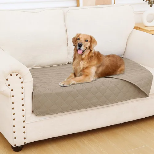Vista 156 de Smiry Funda Impermeable para Cama de Perro Manta para Mascotas, Manta Suave y Lavable para Perros para Muebles Cama Sofá Sofá Reversible, a Cuadros
