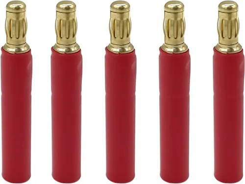 Vista 6 de 5 pares de conectores de bala de 0.138 in a conector de bala de 0.157 in Banana Gold Plug sin adaptador de cable para RC Car Boat FPV ESC Motor