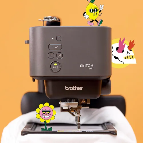 Vista 7 de Máquina de bordar de aguja única Brother Skitch alimentada por la aplicación móvil Artspira requerida, área de bordado de 4 pulgadas x 4 pulgadas