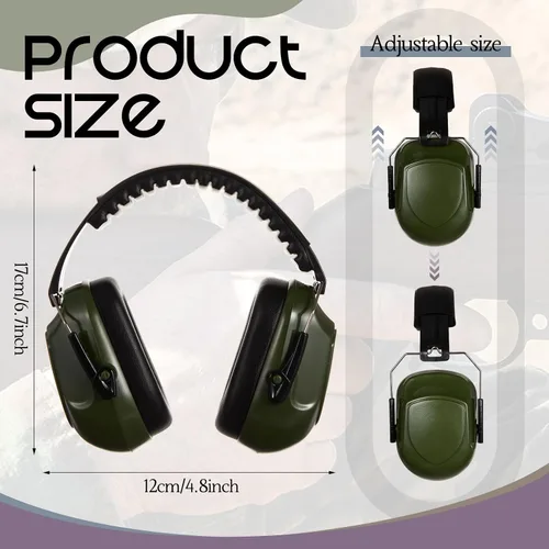 Vista 2 de Amylove 12 unidades de protección auditiva para adultos y niños, auriculares con cancelación de ruido, orejeras de tiro a granel con reducción
