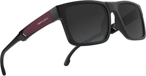 Vista 5 de MAXJULI Sports Polarized Sunglasses for Big Heads Men Women Rectangular Square Frame Glasses 82098210