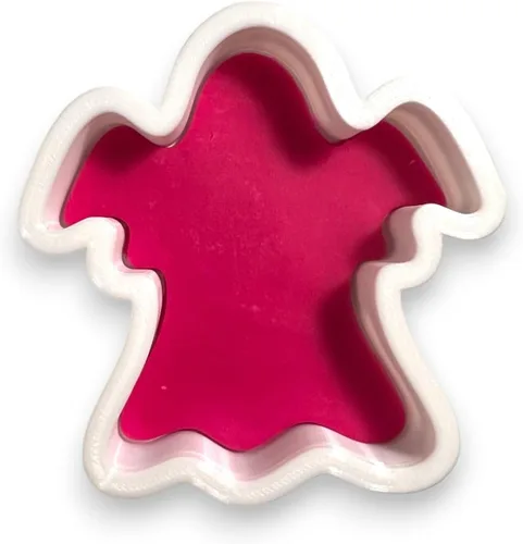 Vista 5 de BBEventsINC - Cortador de galletas de Halloween con fantasma blanco, herramienta de hornear impresa en 3D hecha a mano para celebraciones, fiestas