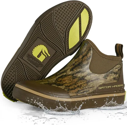 Vista 9 de Gator Waders Botas de Campamento de Malla de Aire para Mujeres - Botas de Tobillo Duraderas Transpirables Antideslizantes Impermeables para Acampar