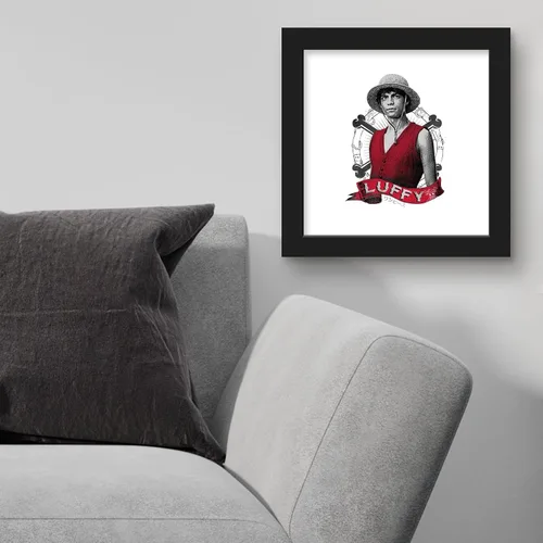 Vista 3 de Trends International Gallery Pops Netflix One Piece - Póster gráfico de pared de Luffy, 12.00 x 12.00 pulgadas, versión de marco negro