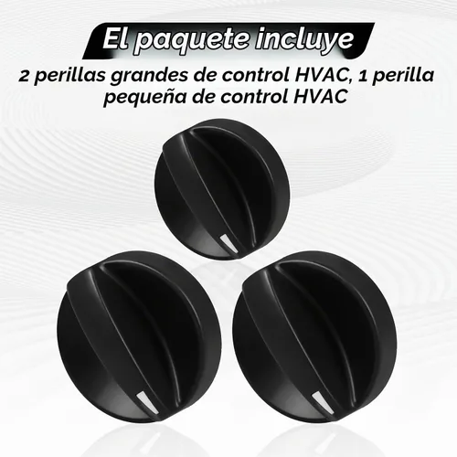 Vista 6 de 3 pomos de control de HVAC, calentador de aire acondicionado, interruptor climático, perilla de control de velocidad del ventilador compatible