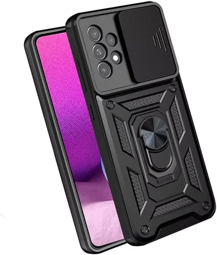 Vista 2 de Funda para Galaxy A20S, Galaxy A20S, funda de TPU de grado militar + PC, [soporte integrado] diseño de doble capa resistente funda de protección