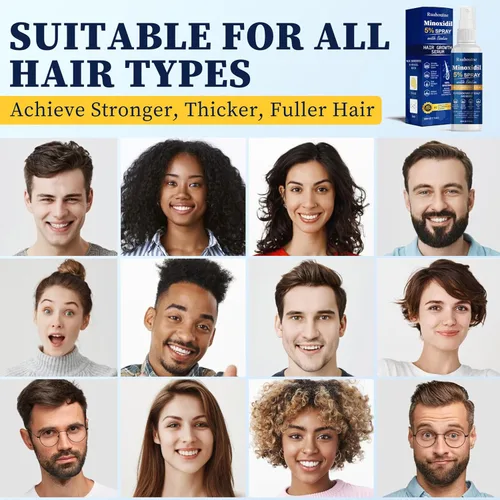 Vista 8 de Suero en Spray de Crecimiento Capilar con 5% de Minoxidil, Tratamiento para el Recrecimiento del Cabello para Hombres y Mujeres, Fortalece y Engrosa