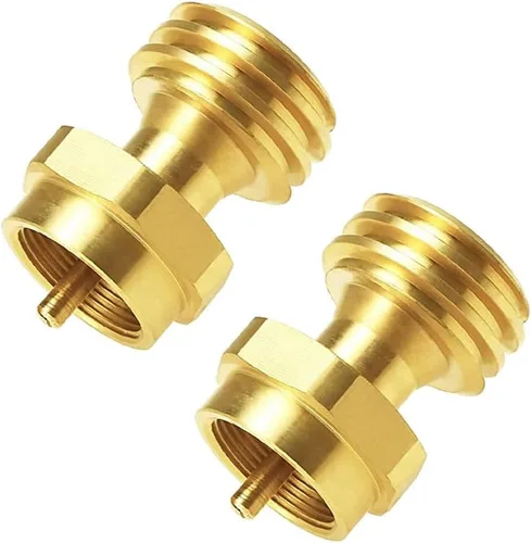 Vista 6 de Steak Saver Adaptador de Propano de 1lb a 20lb, Adaptador de Propano de 1 Libra para Convertidor de Cilindro Desechable de Un Solo Uso Universal