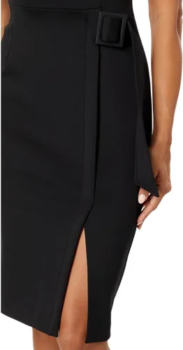 Vista 3 de Calvin Klein Vestido tubo de manga casquillo con cinturón
