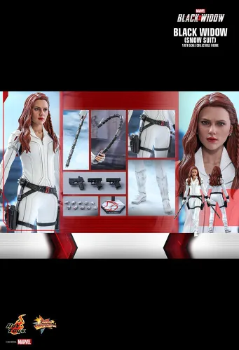 Vista 8 de Hot Toys Marvel Comics Black Widow Black Widow (versión traje de nieve) figura coleccionable a escala 1/6