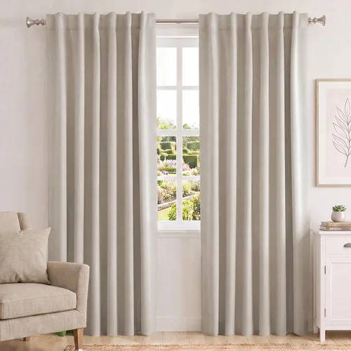 Vista 18 de Turquoize Cortinas Opacas con Aislamiento Térmico Paneles de Tratamiento de Ventanas con Bolsillo para Barra Paneles de Ventana para Ventanas