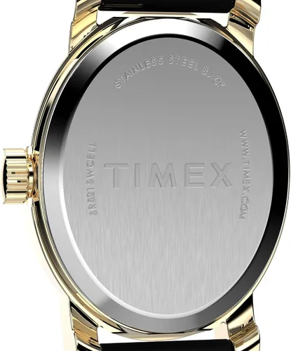 Vista 4 de Timex Cavatina - Reloj para mujer, esfera de nácar con caja dorada Negro