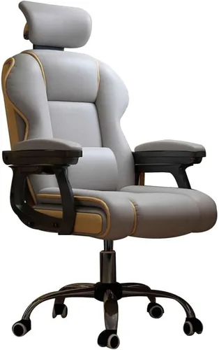 Vista 8 de Silla ergonómica de oficina cómoda silla reclinable con respaldo alto para computadora con reposacabezas y almohada lumbar 40.2-43.3 in ajustable