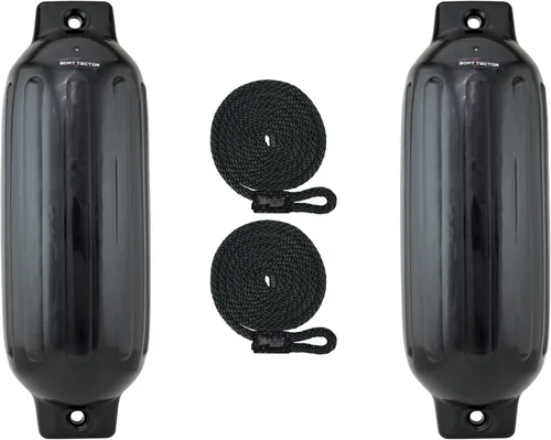 Vista 32 de Extreme Max 3006.7375 BoatTector Defensa Inflable Value Paquete de 2 - 4.5" x 16", Negro