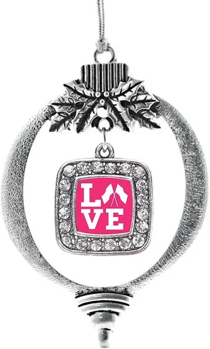 Vista 63 de Inspired Silver - Bon Voyage Cruise Ship Charm Ornamento – Adornos navideños cuadrados de plata con joyas de circonita cúbica