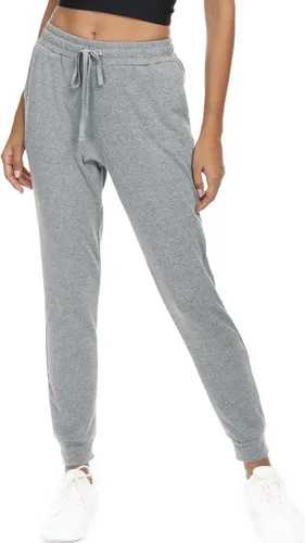 Vista 2 de HAOMEILI Pantalones deportivos para mujer, pantalones deportivos activos, pantalones de algodón cónico para entrenamiento, yoga, sala de estar