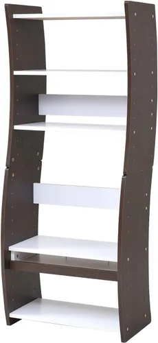 Vista 8 de JK Plan FWD-0208-WHNA 4-Way Computer Desk, Streamlined Type, White Natural