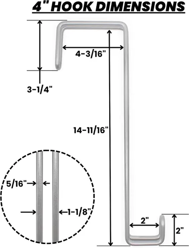 Vista 4 de Ganchos para colgar sobre la pared, bloques de cemento de hormigón resistente, para exteriores, sin taladro, ganchos para vallas, escalera extra