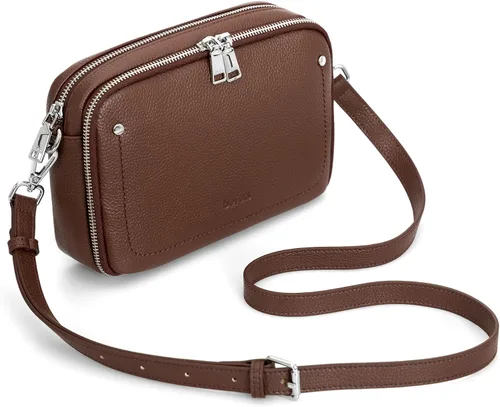 Vista 25 de befen Bolsos cruzados de cuero genuino para mujeres, carteras con billetera RFID incorporada para mujeres, bolso de hombro para cámara, carteras