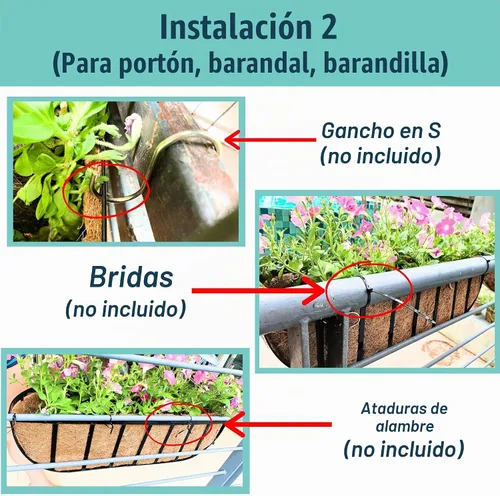 Vista 4 de LaLaGreen - Maceta rectangular de pared (24 pulgadas, paquete de 2) caja