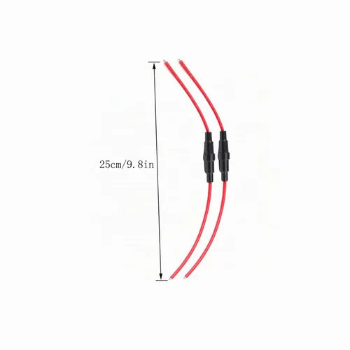 Vista 6 de Portafusibles Automotrices para Coche Tipo Tornillo en Línea de 6 x 30 mm AGC con Cable de 16 AWG (Paquete de 10)