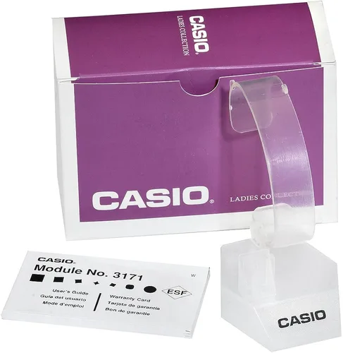 Vista 2 de Casio Mujer ltp1191a-4C Silver-tone Pink Dial reloj de cuarzo analógico