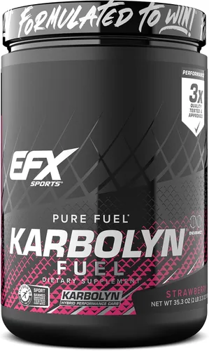 Vista 30 de EFX Sports Karbolyn Fuel Polvo de carbohidratos de absorción rápida Carga de carbohidratos, energía sostenida, recuperación rápida Sin
