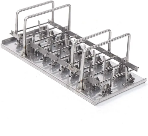 Vista 7 de Kit de moldes para paletas de hielo de acero inoxidable, soporte para palitos de helado de paletas de hielo + cepillo de limpieza