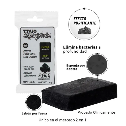 Vista 3 de ESPONJA DE JABÓN CARBÓN 10 PACK