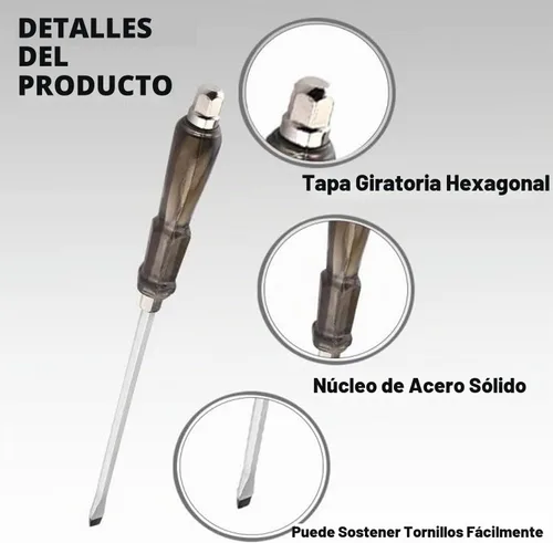 Vista 5 de Utoolmart Destornillador de impacto ranurado 4 pulgadas Keystone Demolición Driver Magnético 1pcs