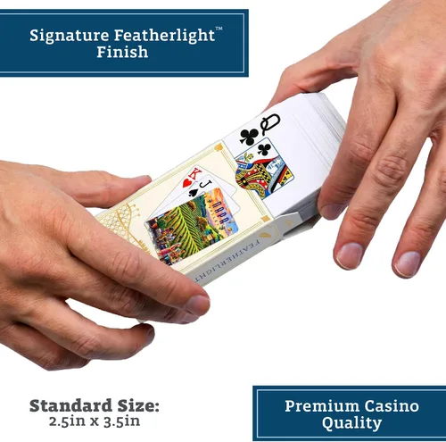 Vista 3 de Boardwalk Puzzles Premium Featherlight - Juego de cartas únicas, divertido mazo temático para el hogar y viajes Valle de Napa