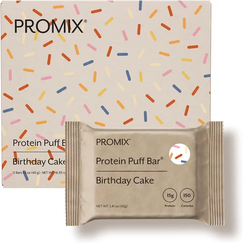 Vista 13 de ProMix Nutrition Barras de proteína de soplado - Paquete surtido - Pastel de cumpleaños, Snickerdoodle, Pan de plátano, Menta y chocolate - Delicia