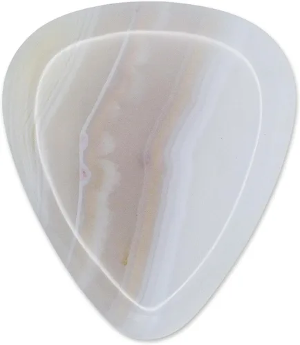 Vista 34 de Púa de Guitarra o Bajo de Piedra Amatista - Calibre Ultra Pesado de 3.0 mm - Forma 351 - Púa Exótica Artesanal de Gema Especial - 1 Paquete